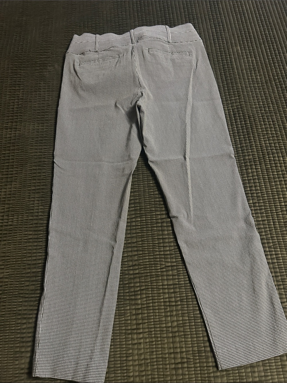 Candie's olive Green & White Cropped Houndstooth Ankle Pants - Picture 2 of 3